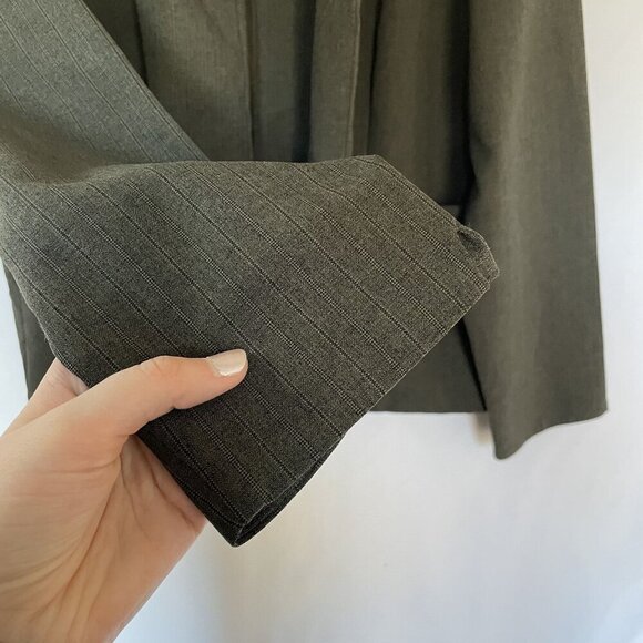 Perceptions olive green blazer women's size 16 business casual style comfortable - Picture 4 of 8